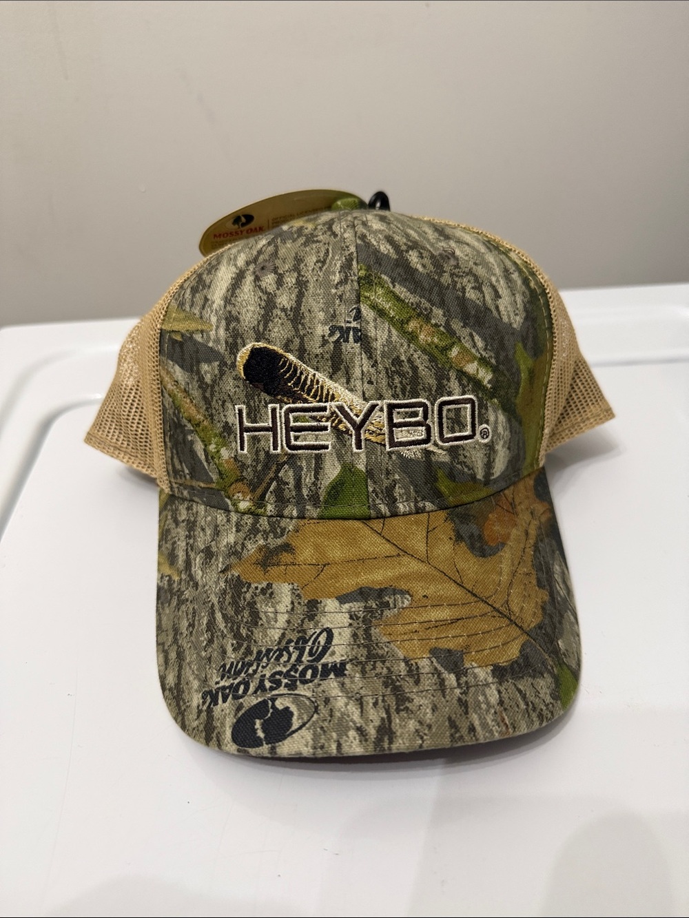 Heybo x Mossy Oak Men's Camo Mesh-Back Cap - Green/Tan